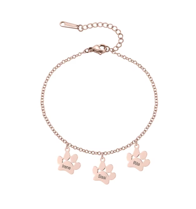 Minimalistic Paw Bracelet - Personalised