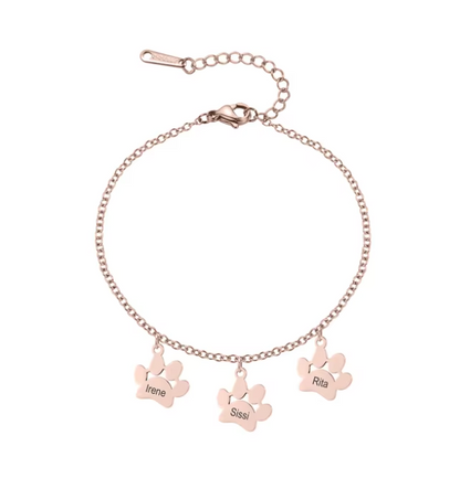 Minimalistic Paw Bracelet - Personalised