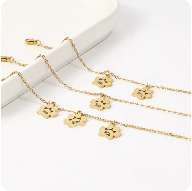 Minimalistic Paw Bracelet - Personalised