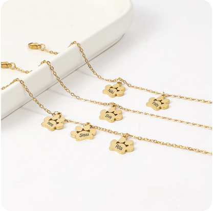 Minimalistic Paw Bracelet - Personalised