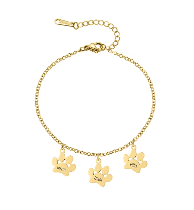Minimalistic Paw Bracelet - Personalised